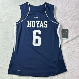Nike Womens Georgetown Basketball Jersey #6 Navy and White Size Medium